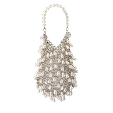 Load image into Gallery viewer, JADEN Pearl &amp; Silver Chainmail Bag