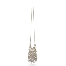 Load image into Gallery viewer, JADEN Pearl &amp; Silver Chainmail Bag