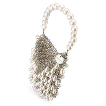 Load image into Gallery viewer, JADEN Pearl &amp; Silver Chainmail Bag