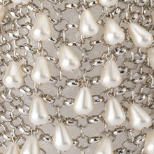 Load image into Gallery viewer, JADEN Pearl &amp; Silver Chainmail Bag
