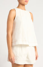 Load image into Gallery viewer, Cotton Linen Panel Stitching Detail Top And Shorts Set