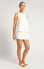 Load image into Gallery viewer, Cotton Linen Panel Stitching Detail Top And Shorts Set