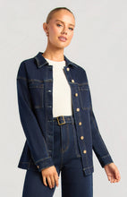 Load image into Gallery viewer, Denim Jacket with Adjustable Back Tab