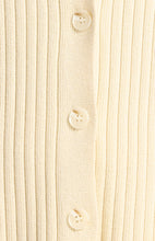 Load image into Gallery viewer, Ribbed Knit Set with Front Button Up Feature - Bone
