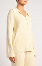 Load image into Gallery viewer, Ribbed Knit Set with Front Button Up Feature - Bone