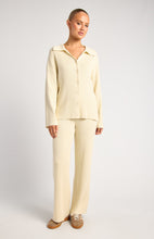 Load image into Gallery viewer, Ribbed Knit Set with Front Button Up Feature - Bone