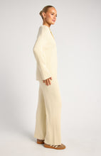 Load image into Gallery viewer, Ribbed Knit Set with Front Button Up Feature - Bone