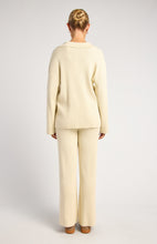 Load image into Gallery viewer, Ribbed Knit Set with Front Button Up Feature - Bone