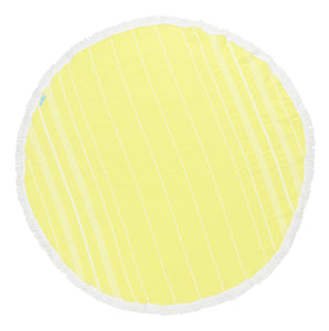 Round Authentic Turkish Towel - Yellow